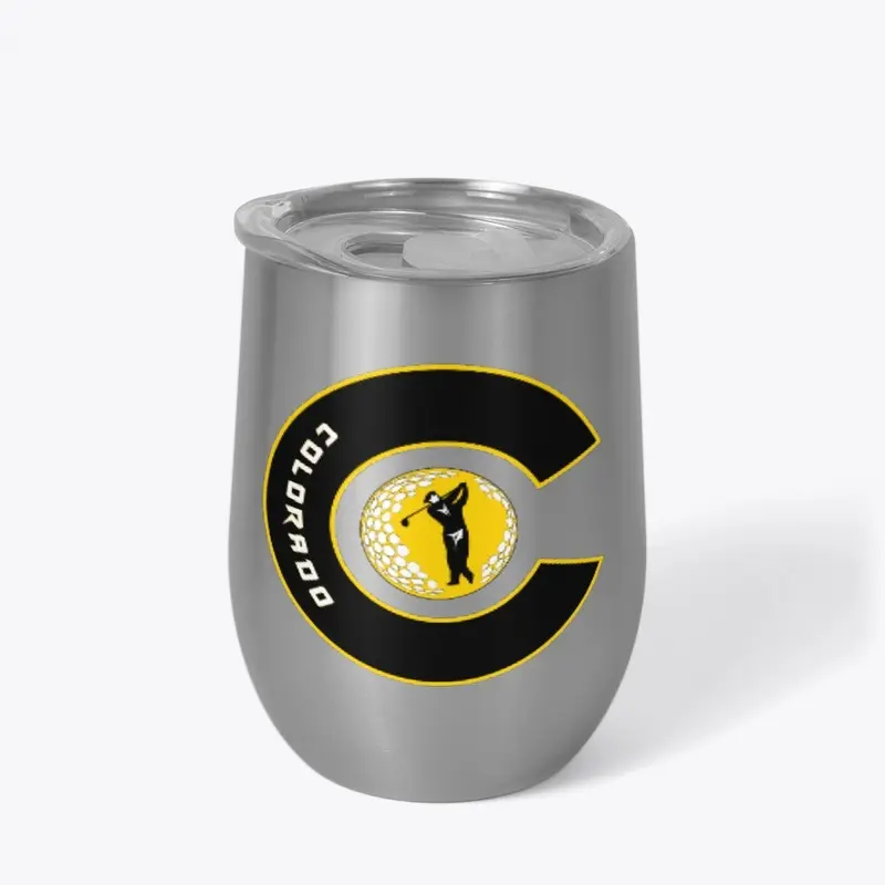 Colorado " C " Golfer - Neon Gold